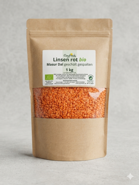 bio Rote linsen masoor dal