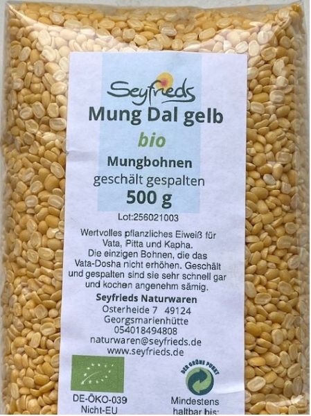 Bio Mung dal, gelb, geschält